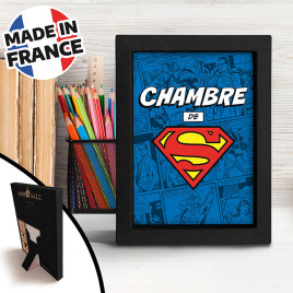 SUPERMAN - Cadre Kraft Noir 15x20 - "CHAMBRE DE SUPERMAN" x8*