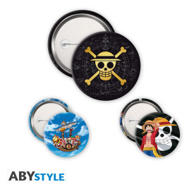 ONE PIECE - Pack de Badges - Skull & Luffy