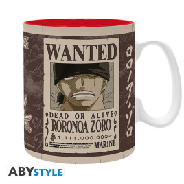 ONE PIECE - Mug - 460 ml - "Zoro Wanted" - subli - boîte x2