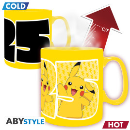 POKEMON - Mug Heat Change -460ml - Pikachu 25 - boîte carton x2(W11)