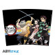 DEMON SLAYER - Travel mug "Characters Strip Patterns" 