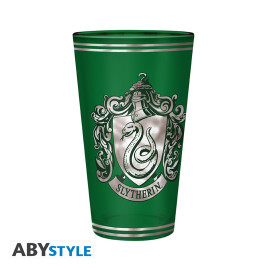 HARRY POTTER - Premium Large Glass - 400ml - Slytherin - x2