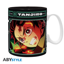 DEMON SLAYER - Mug - 460 ml - Tanjiro noir & vert S2 - subli -boîtex2