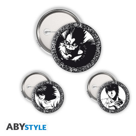 DEATH NOTE - Badge Pack - Light, L & Ryuk