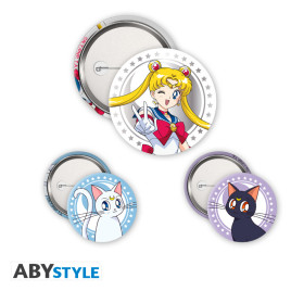 SAILOR MOON - Badge Pack - Sailor Moon, Luna & Artemis