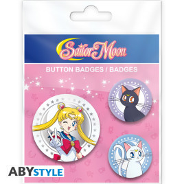 SAILOR MOON - Badge Pack - Sailor Moon, Luna & Artemis