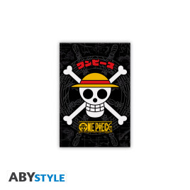 ONE PIECE - Aimant Standard - Chapeau de Paille Skull x4