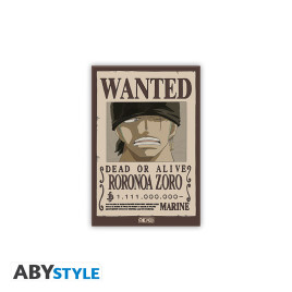 ONE PIECE - Aimant Standard - Wanted Zoro x4