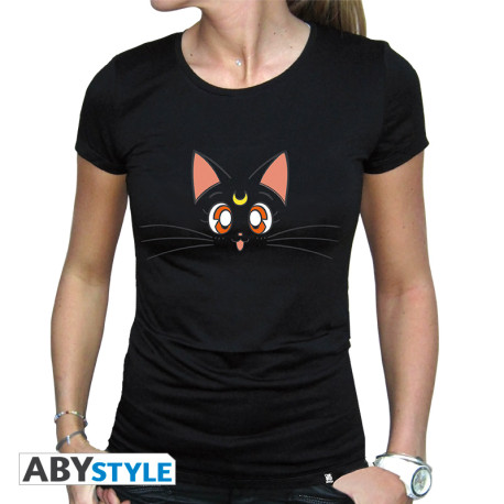 SAILOR MOON - Tshirt "Luna" femme MC black VOIR ABYTEX823*