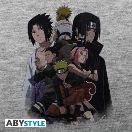 NARUTO SHIPPUDEN - Tshirt "Group" man SS sport grey - basic 