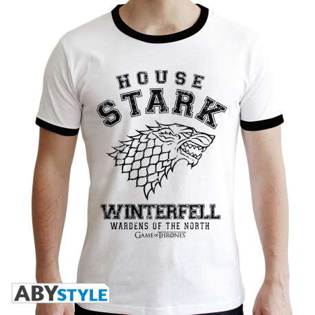 GAME OF THRONES - Tshirt "House Stark" homme MC blanc - premium*