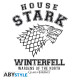 GAME OF THRONES - Tshirt "House Stark" homme MC blanc - premium*