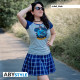 HARRY POTTER - Tshirt "Ravenclaw" woman SS grey & blue - premium*