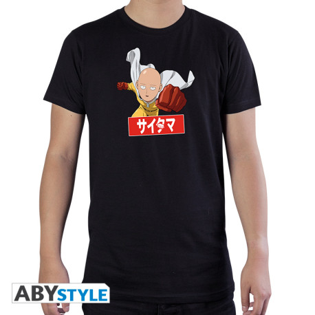 ONE PUNCH MAN - Tshirt "Saitama" man SS black - basic*