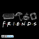 FRIENDS - Tshirt "Friends" femme MC noir - basic*