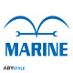 ONE PIECE - Tshirt "Marine" homme MC bleu - premium*
