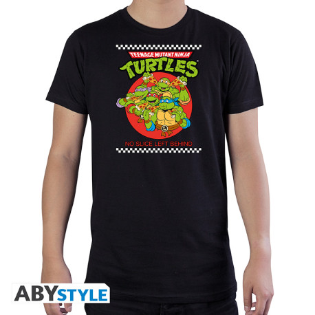 TORTUES NINJA - Tshirt "Groupe pizza" homme MC black - basic*