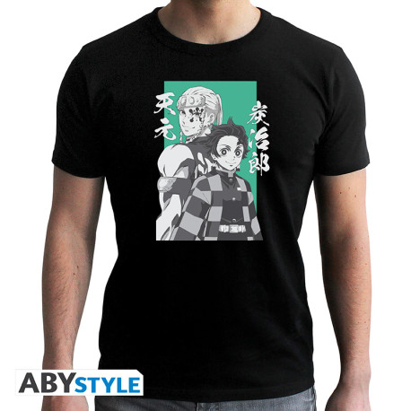 DEMON SLAYER -Tshirt "Tanjiro&Tengen hommeMC blacknew fit voirTEX822*
