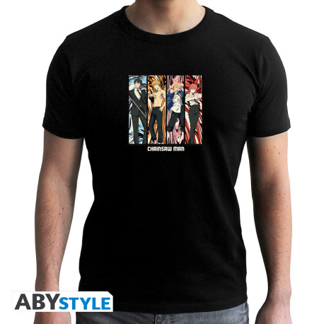CHAINSAW MAN - Tshirt "Group" man SS black - New Fit