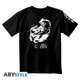 ONE PIECE - Tshirt noir unisexe - Portgas D. Ace