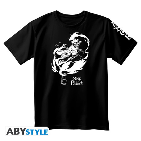ONE PIECE - Tshirt noir unisexe - Portgas D. Ace