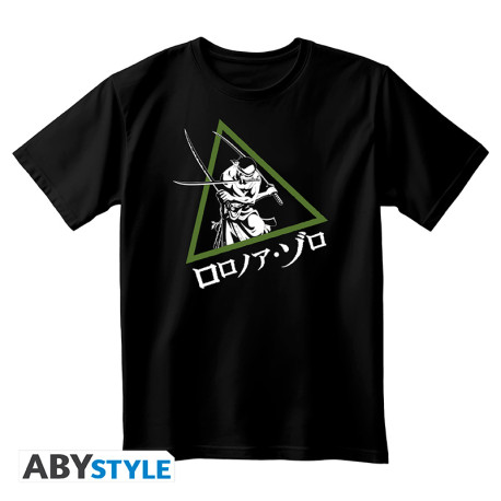 ONE PIECE - Tshirt noir unisexe - Roronoa Zoro