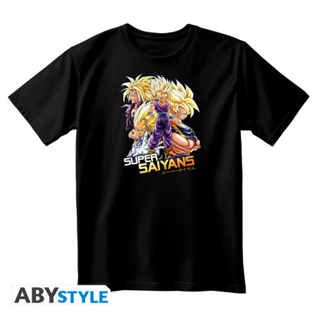 DRAGON BALL - Tshirt unisex black - Saiyans