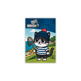 THE GOOD GIFT - Aimant Standard - Chat Breizh Kawaii x4
