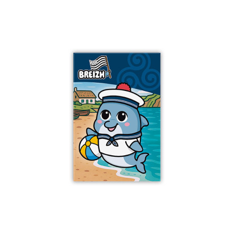 THE GOOD GIFT - Standard Magnet - Dauphin Breizh Kawaii x4