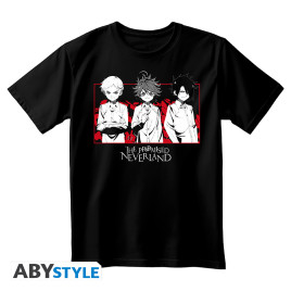 THE PROMISED NEVERLAND - Tshirt noir unisexe - Emma, Norman*