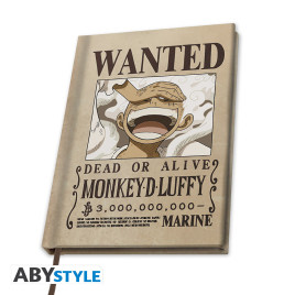 ONE PIECE - Cahier A5 "Wanted Luffy Wano" X4