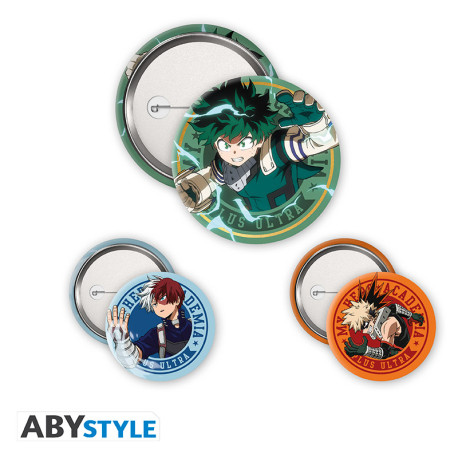 MY HERO ACADEMIA - Badge Pack - Midoriya, Bakugo & Todoroki X4