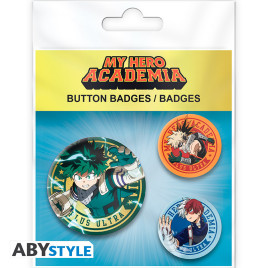 MY HERO ACADEMIA - Badge Pack - Midoriya, Bakugo & Todoroki X4