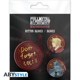 FULLMETAL ALCHEMIST - Badge Pack - Elric Brothers X4
