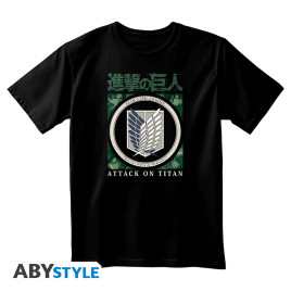 ATTACK ON TITAN - Tshirt noir unisexe - Bataillion d'Exploration