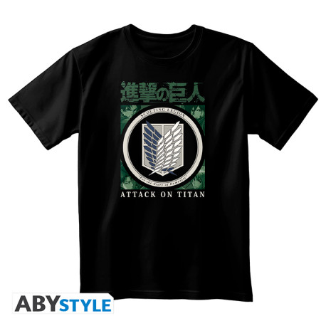 ATTACK ON TITAN - Tshirt noir unisexe - Bataillion d'Exploration