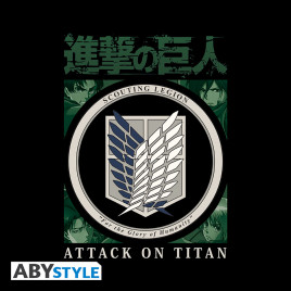 ATTACK ON TITAN - Tshirt noir unisexe - Bataillion d'Exploration