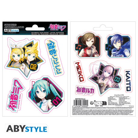 HATSUNE MIKU - Stickers - 16x11cm/ 2 sheets - Characters x5