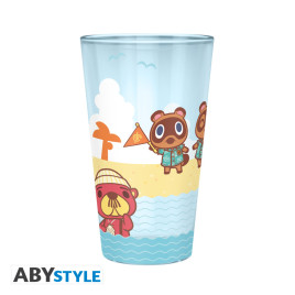 ANIMAL CROSSING-Verre XXL-400 ml-"Personnages de la Plage" - boîte x2