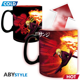ONE PIECE - Mug Heat Change - 460 ml - Zoro & Sanji - boîte carton x2