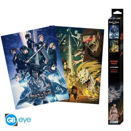 ATTACK ON TITAN - Set 2 Posters Chibi 52x38 - Set 2 x4 *