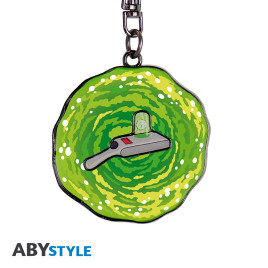 RICK AND MORTY - Porte-clés mécanique Pistolet Portail X4
