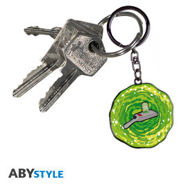 RICK AND MORTY - Porte-clés mécanique Pistolet Portail X4