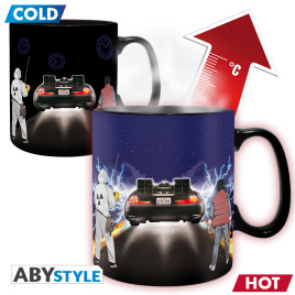 RETOUR VERS LE FUTUR - Mug Heat Change - 460 ml Time Machine x2 *