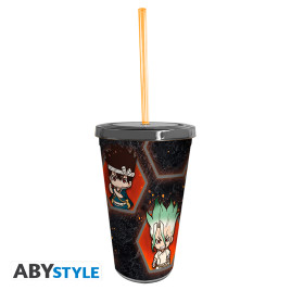 DR STONE - Gobelet avec paille - 470 ml - Groupe SD*