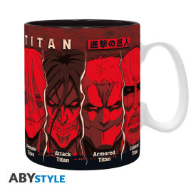 ATTACK ON TITAN - Mug - 460 ml - Les Titans - boîte carton x2