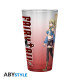 FAIRY TAIL - Large Glass - 400ml - Natsu, Lucy, Happy & Plue S7 - x2
