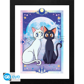 SAILOR MOON - Tirage encadré "Luna & Artemis" (30x40) x2