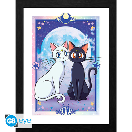 SAILOR MOON - Tirage encadré "Luna & Artemis" (30x40) x2