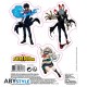 MY HERO ACADEMIA - Stickers - 16x11cm/ 2 sheets - Heroes Villains X5